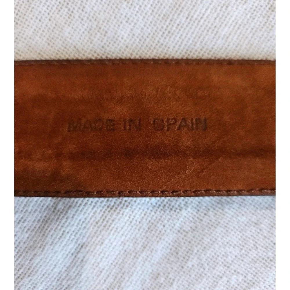 Vintage Neiman Marcus Genuine Crocodile Belt Brown Made in Spain Men's 36 Exotic